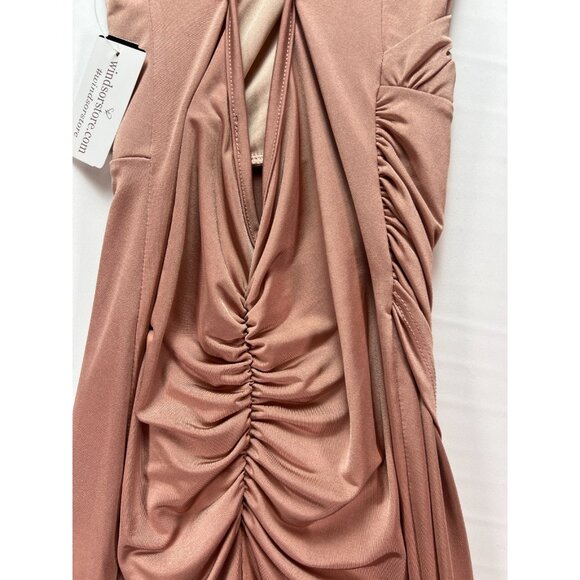 Pink Satin Party Cocktail Dress Windsor SZ Small - Picture 5 of 6